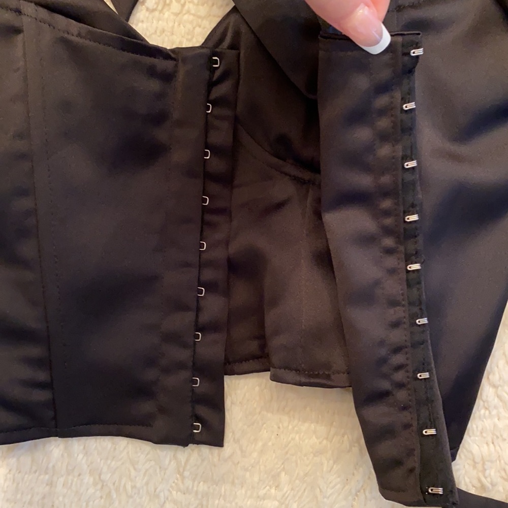 SATIN BUSTIER TOP Danielle Guizio - Picture 5 of 7